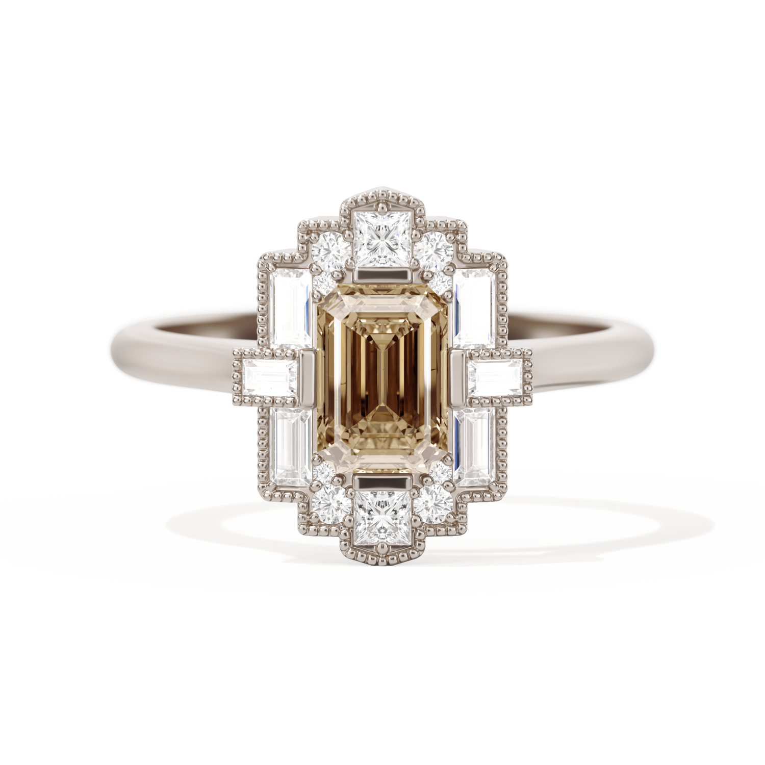 Rectangular Deco with 6x4 Emerald Cut