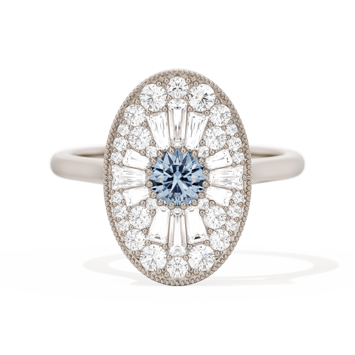 Oval Ballerina Round Center 0.35 ctw