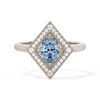 Diamond Shape Halo Oval
