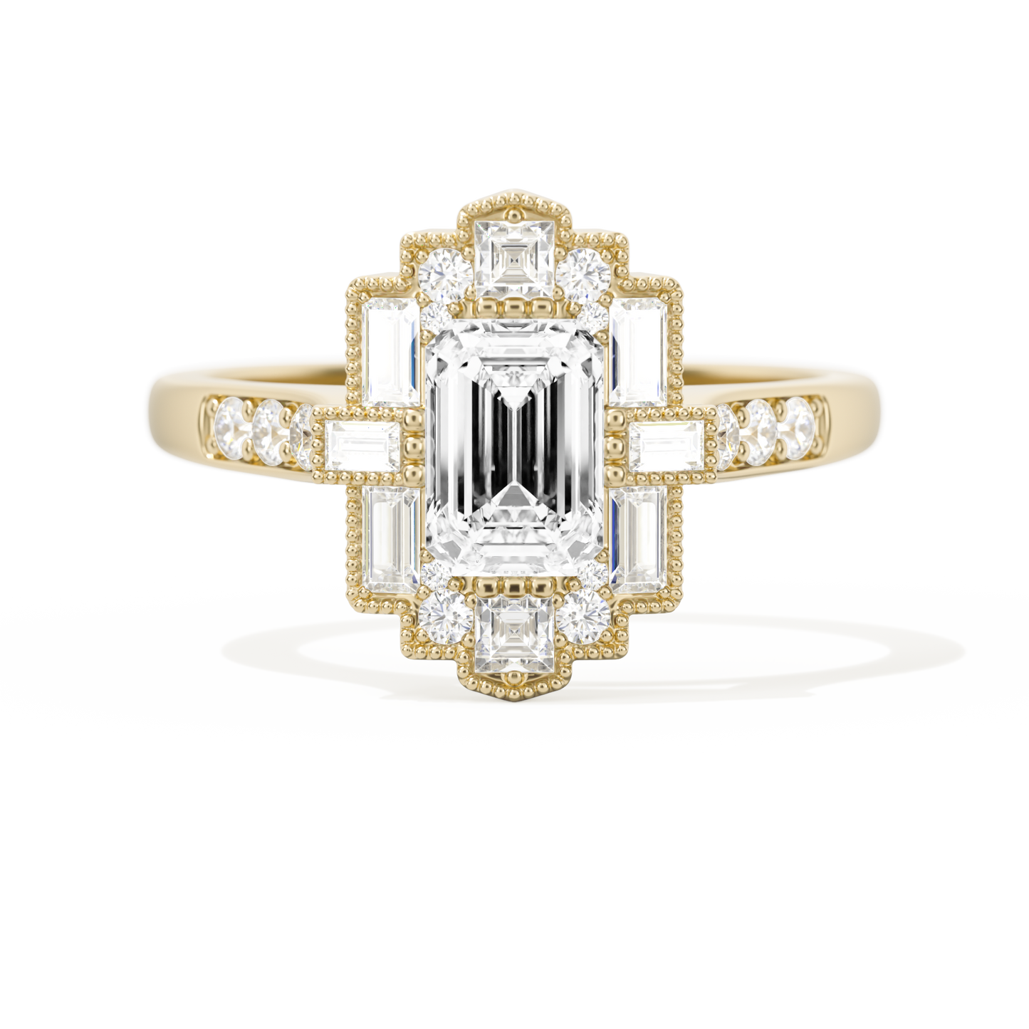 Rectangular Deco with 6x4 Emerald Cut