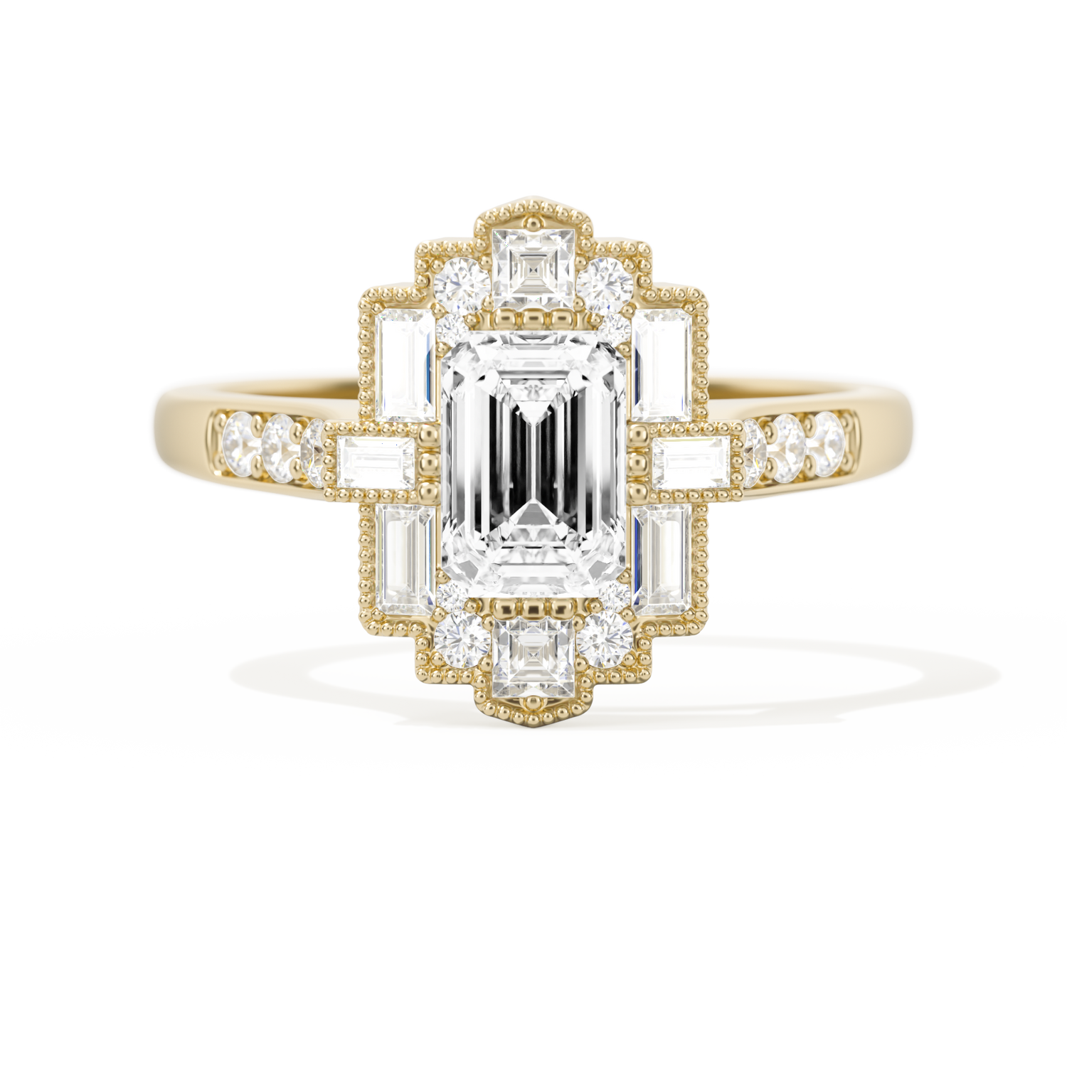 Rectangular Deco with 6x4 Emerald Cut