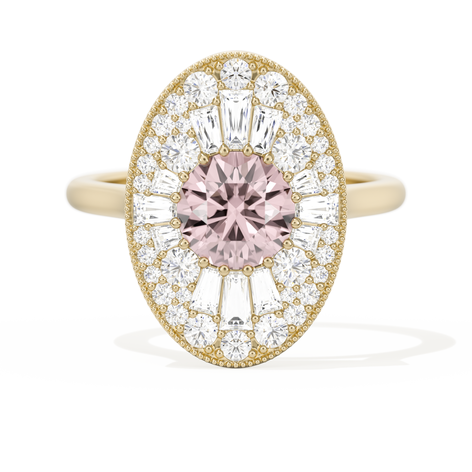 Oval Ballerina Round Center 1.00 ctw.