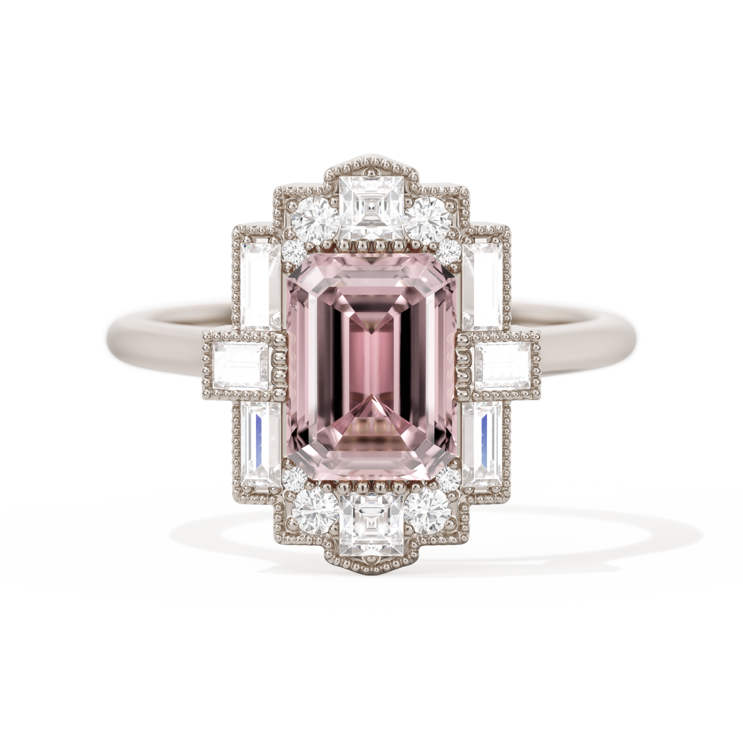 Rectangular Deco with 8x6 Emerald Cut