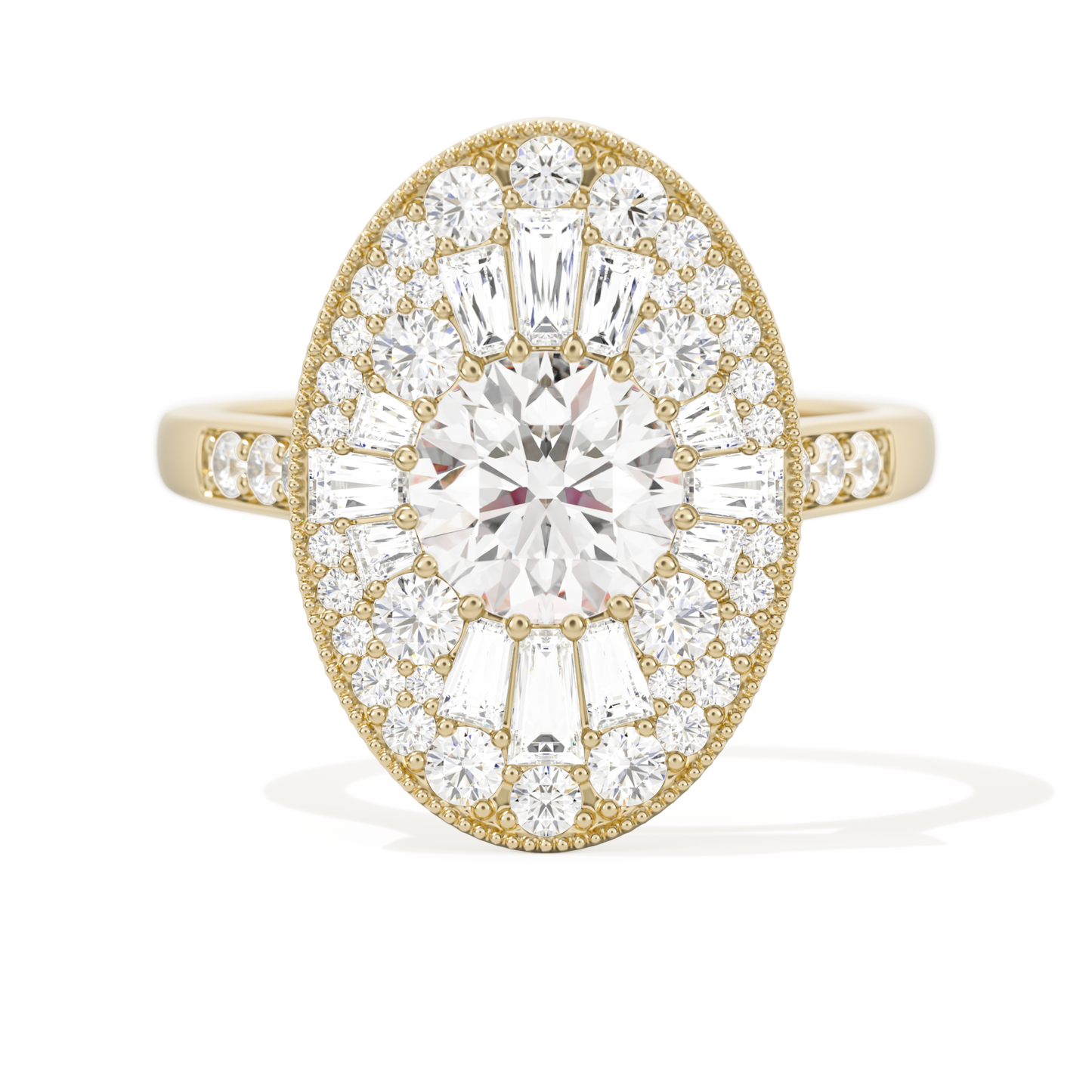 Oval Ballerina Round Center 1.00 ctw.