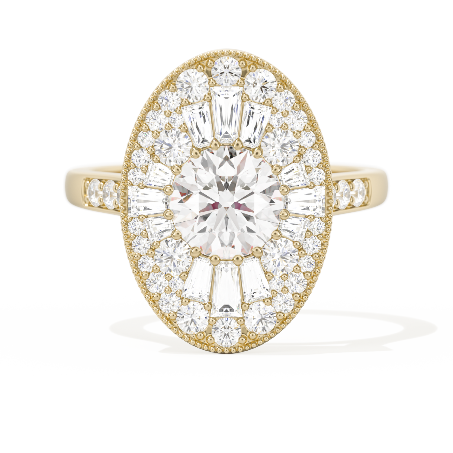 Oval Ballerina Round Center 1.00 ctw.