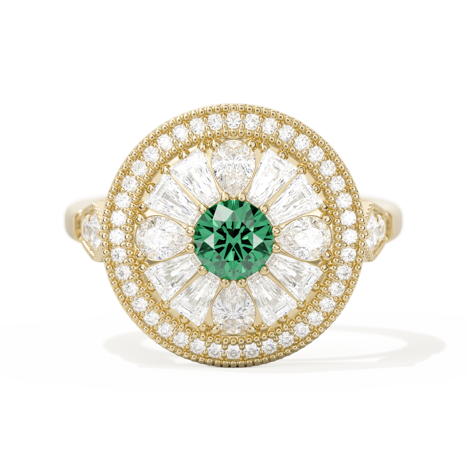 Pear & Baguette Round with Halo