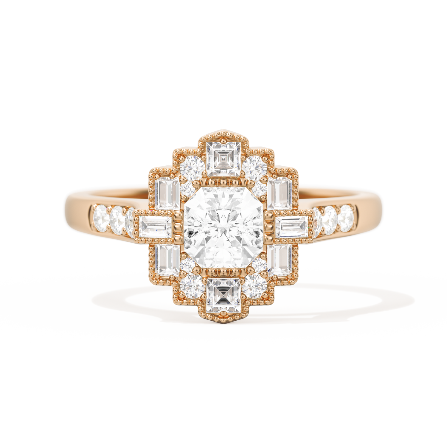 Square Deco with Asscher Cut