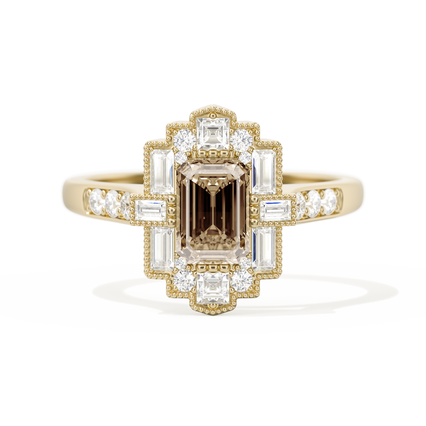 Rectangular Deco with 6x4 Emerald Cut