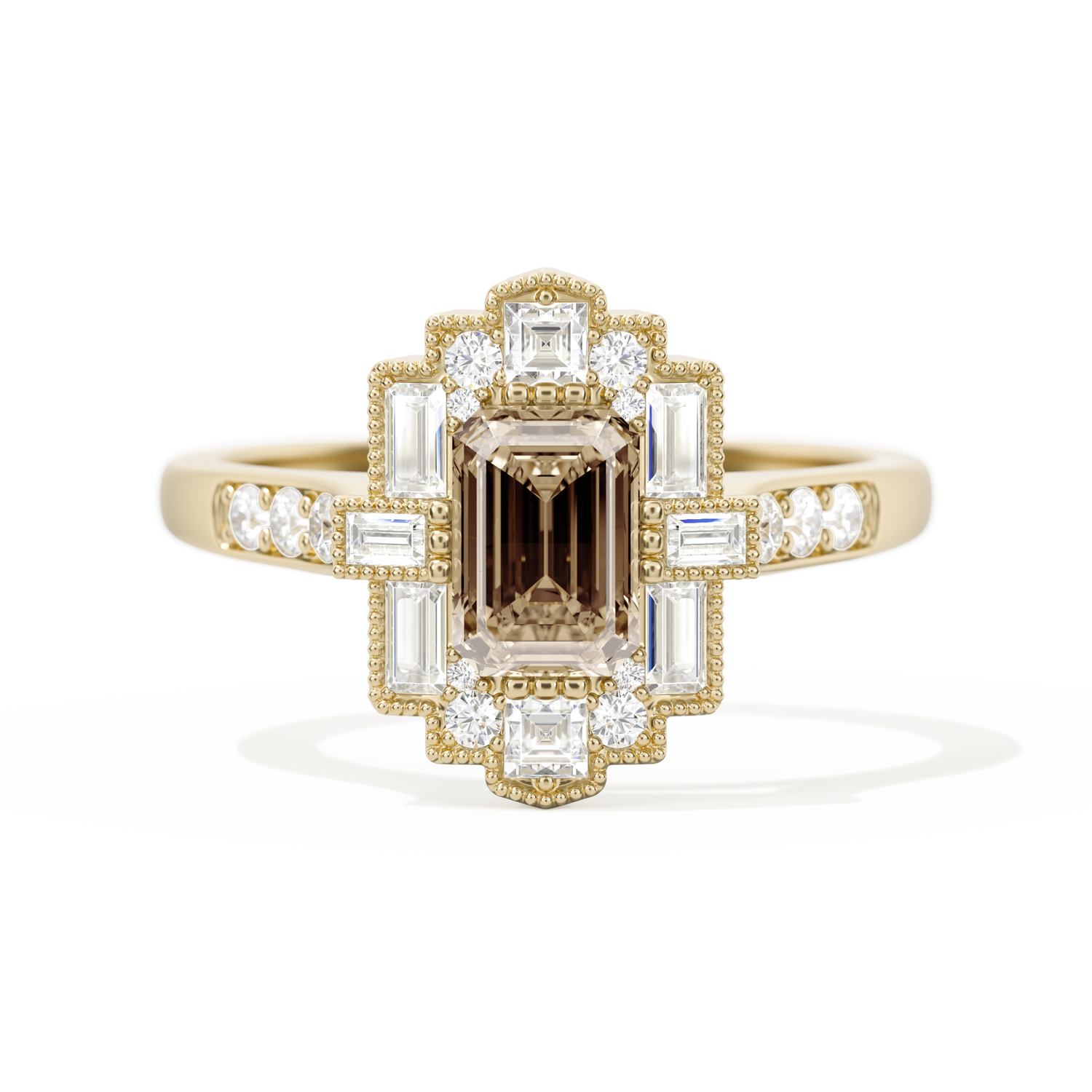 Rectangular Deco with 6x4 Emerald Cut