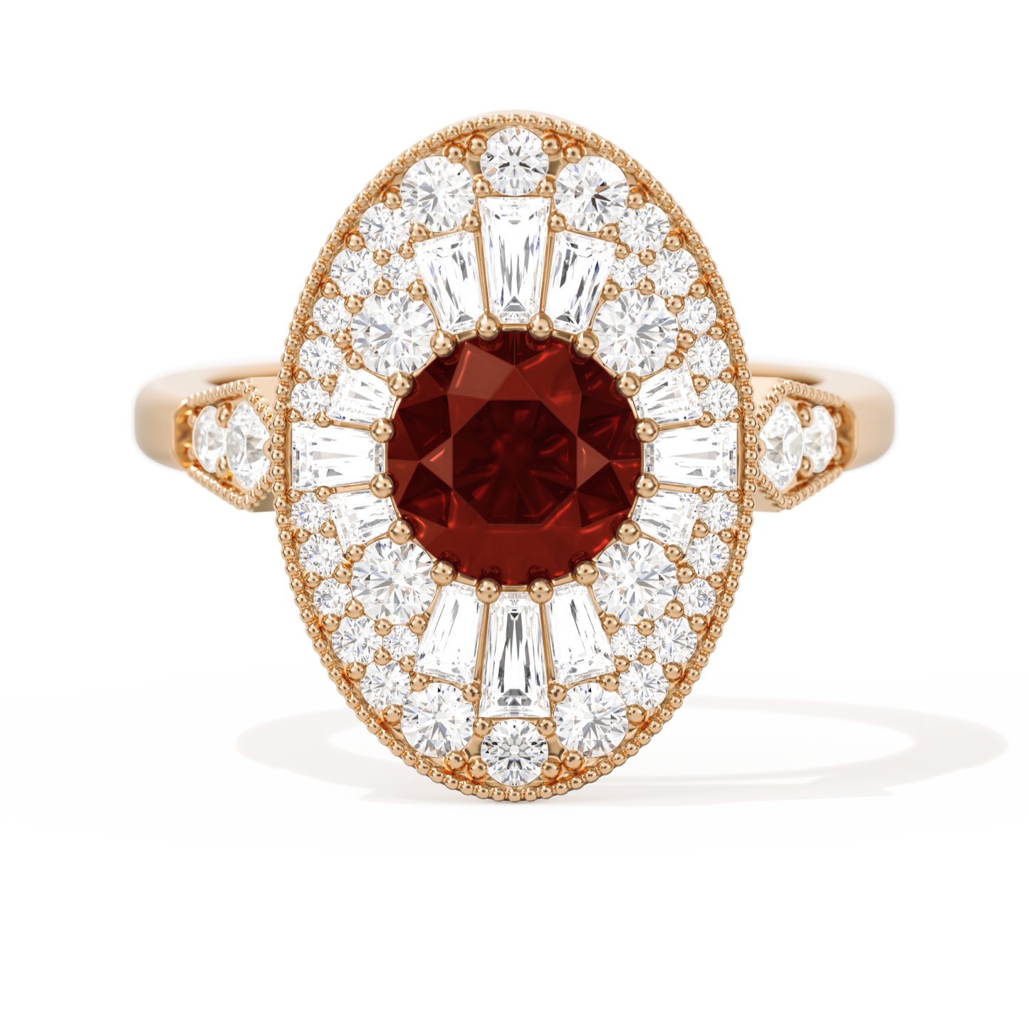 Oval Ballerina Round Center 1.00 ctw.