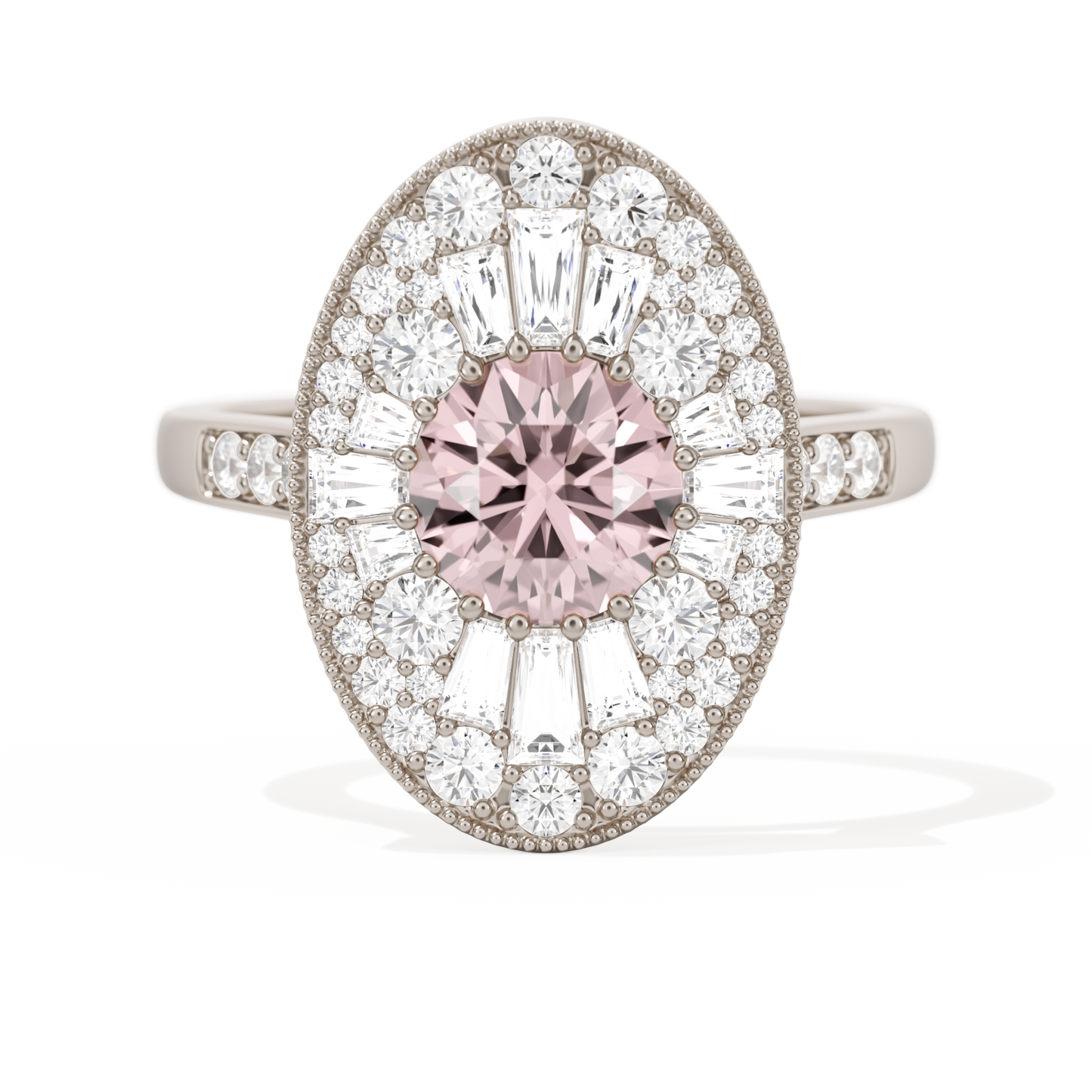 Oval Ballerina Round Center 1.00 ctw.