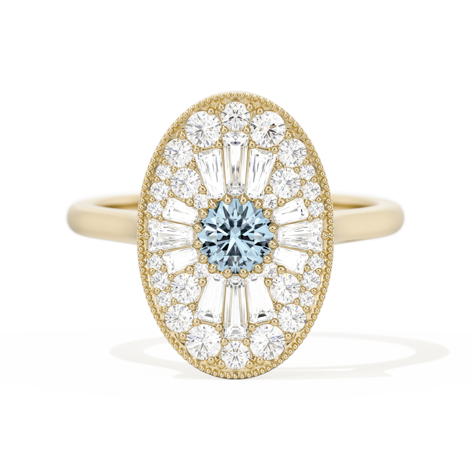 Oval Ballerina Round Center 0.35 ctw