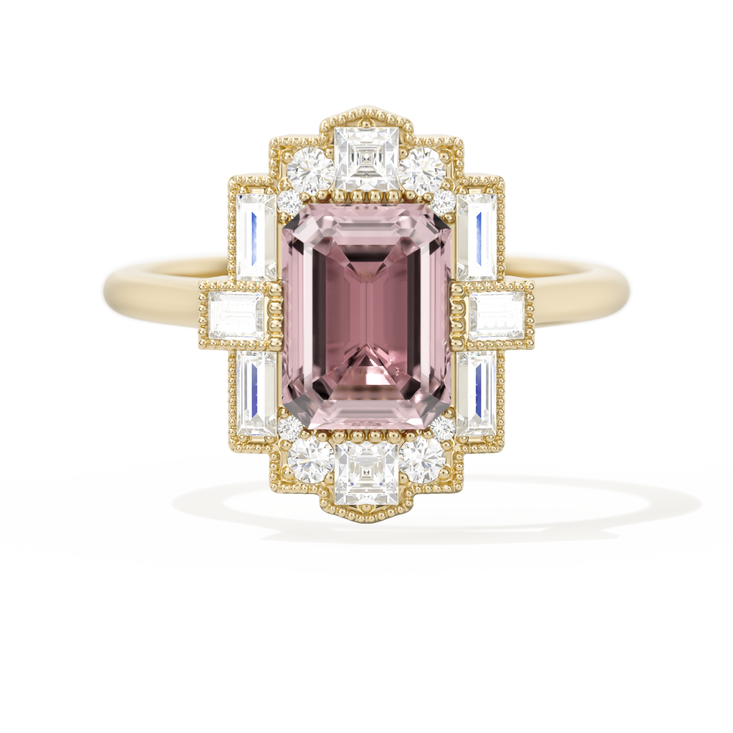 Rectangular Deco with 8x6 Emerald Cut