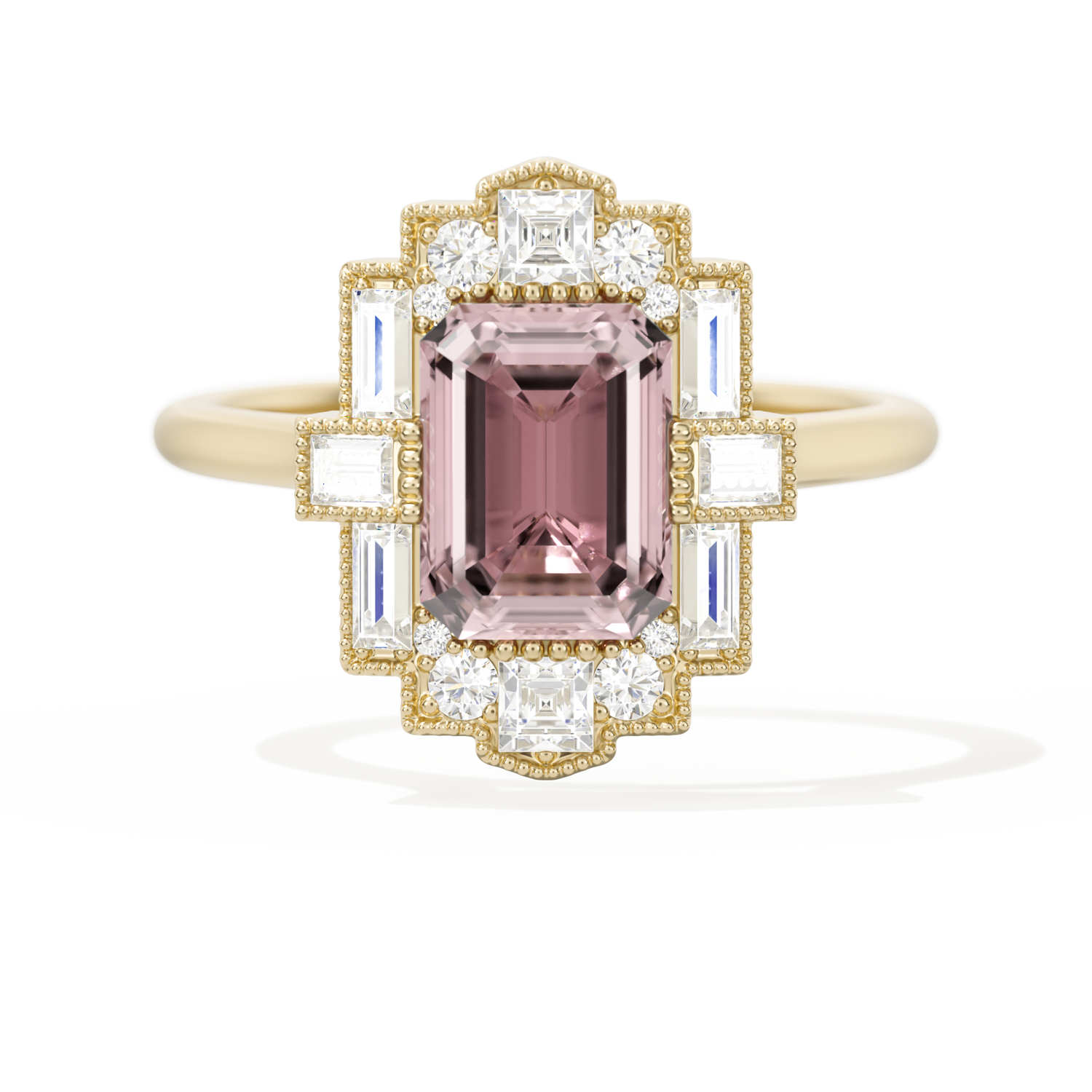 Rectangular Deco with 8x6 Emerald Cut