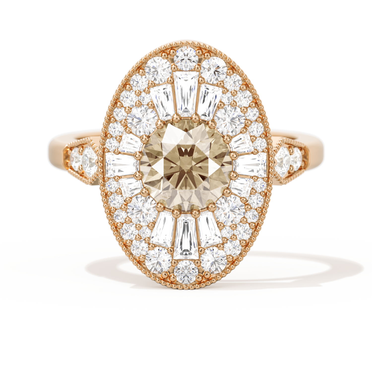 Oval Ballerina Round Center 1.00 ctw.