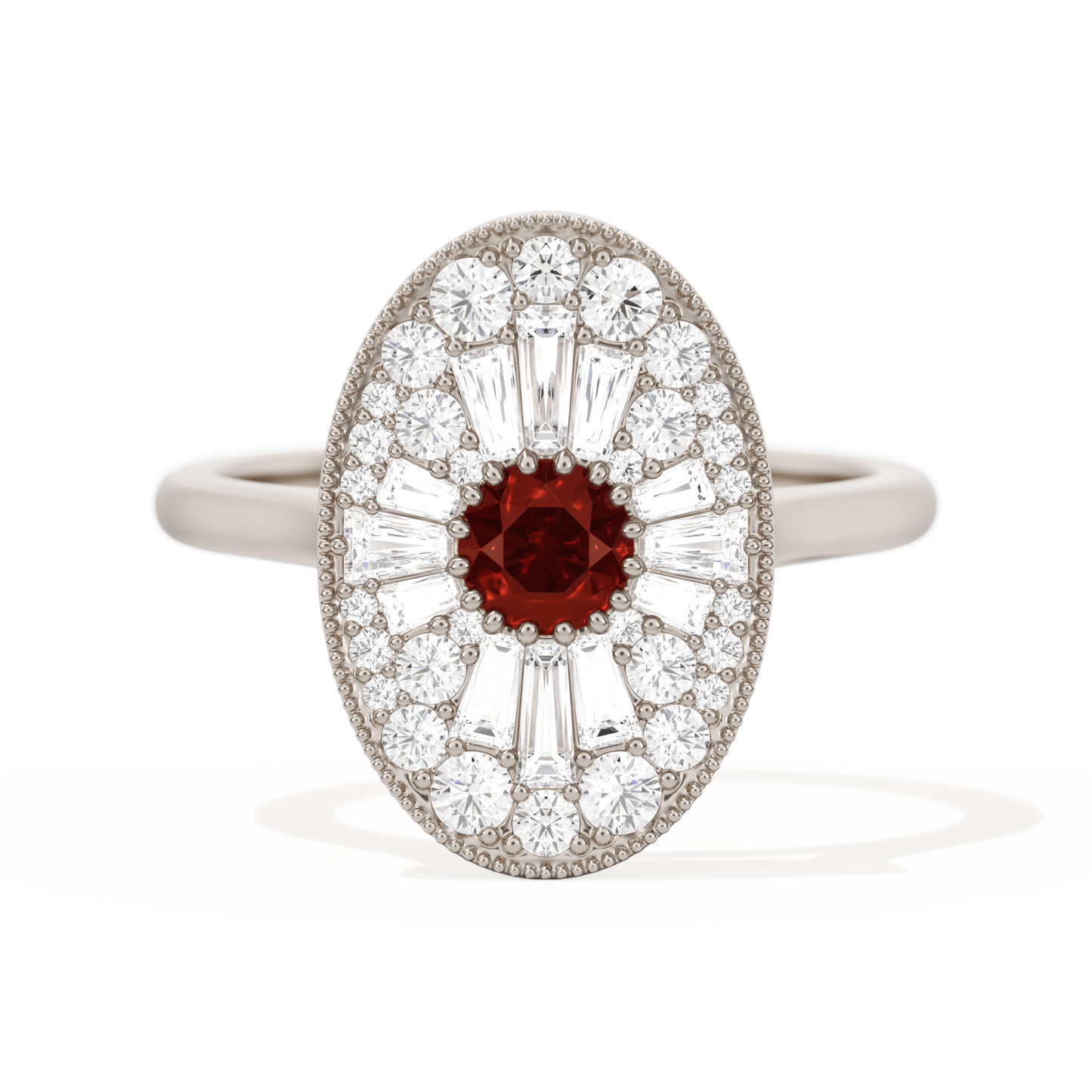 Oval Ballerina Round Center 0.35 ctw