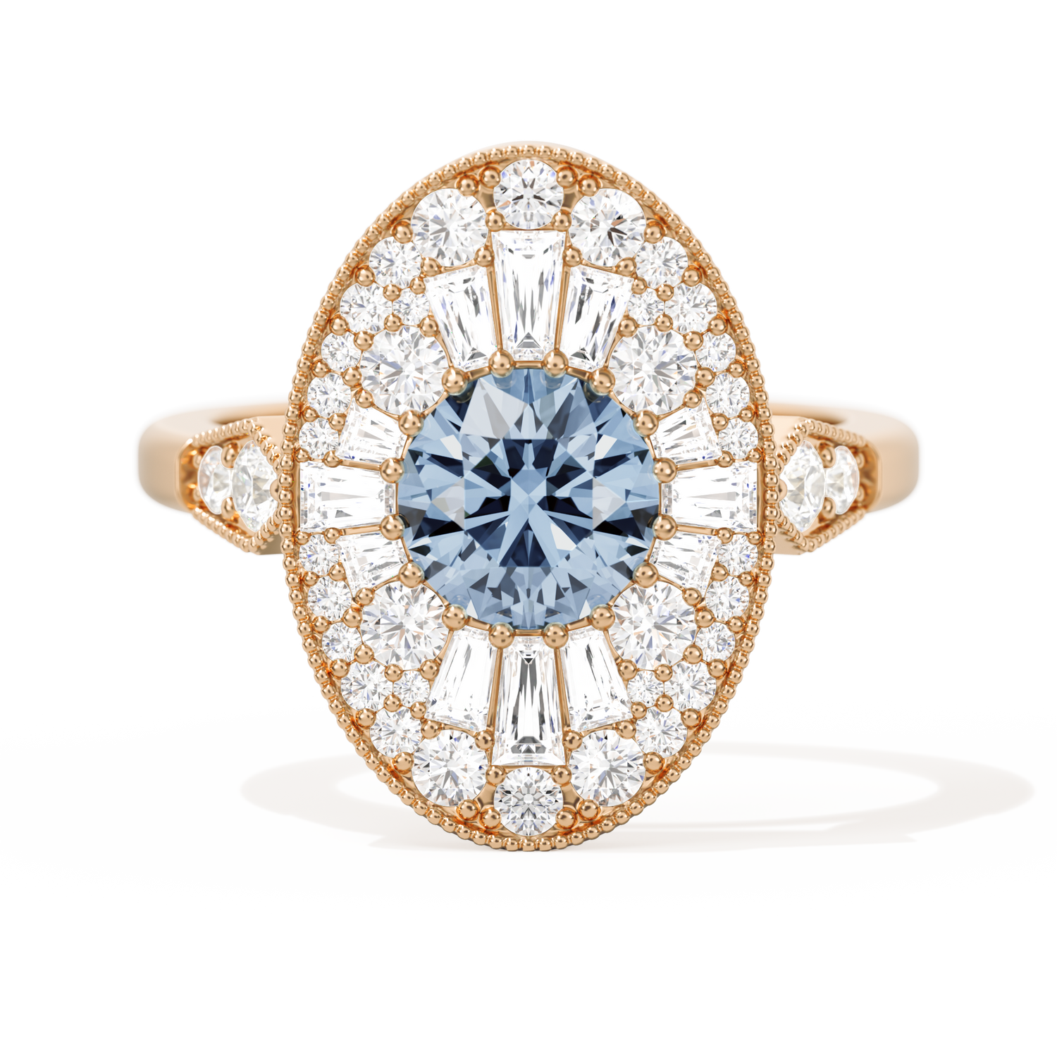 Oval Ballerina Round Center 1.00 ctw.