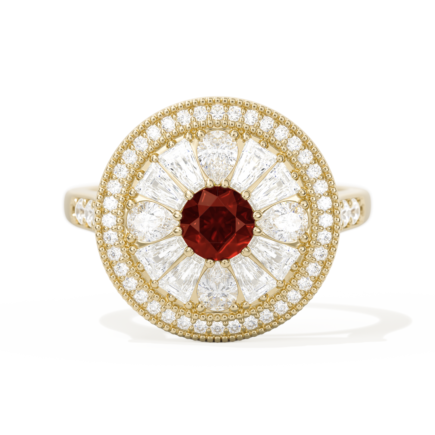 Pear & Baguette Round with Halo