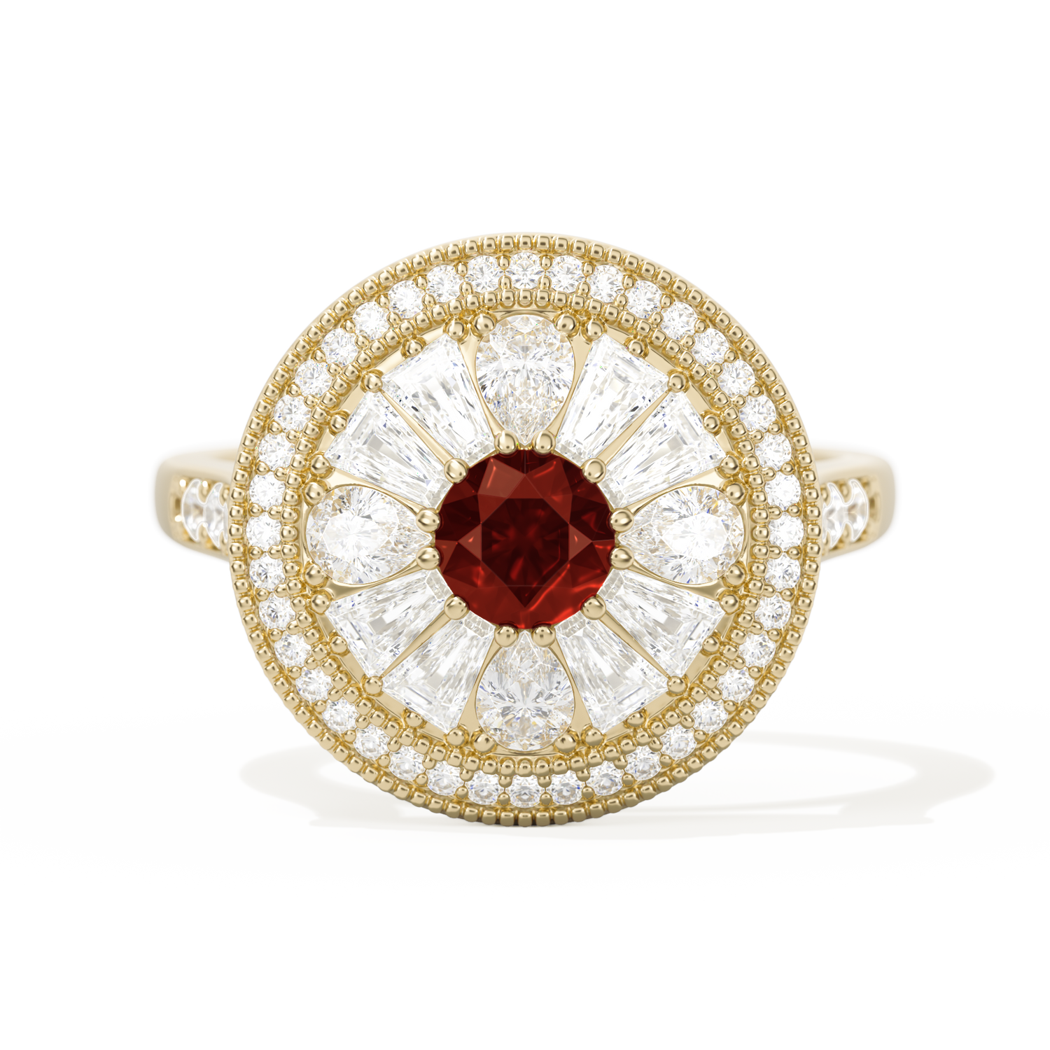 Pear & Baguette Round with Halo