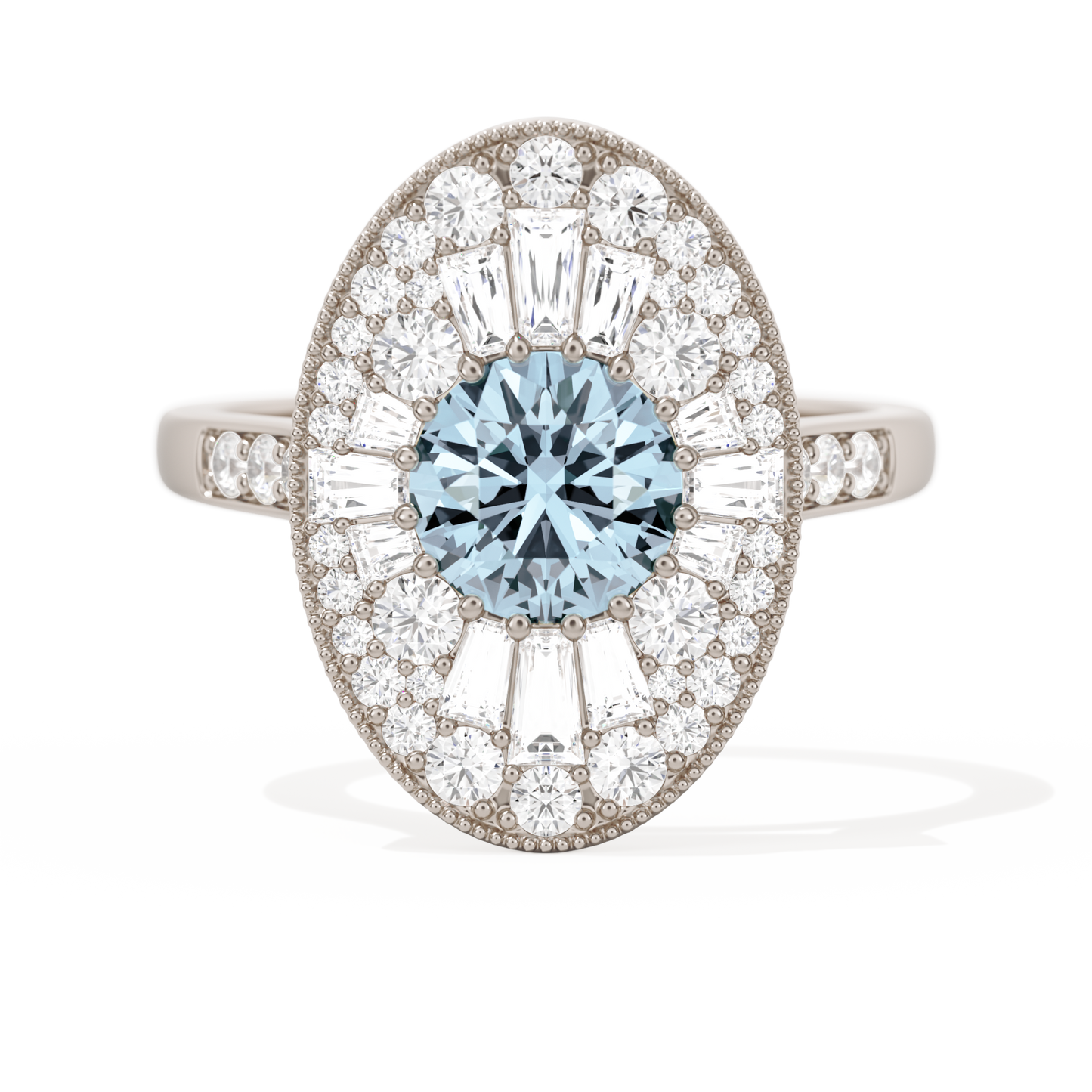 Oval Ballerina Round Center 1.00 ctw.