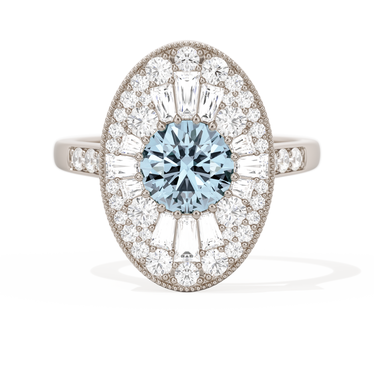 Oval Ballerina Round Center 1.00 ctw.