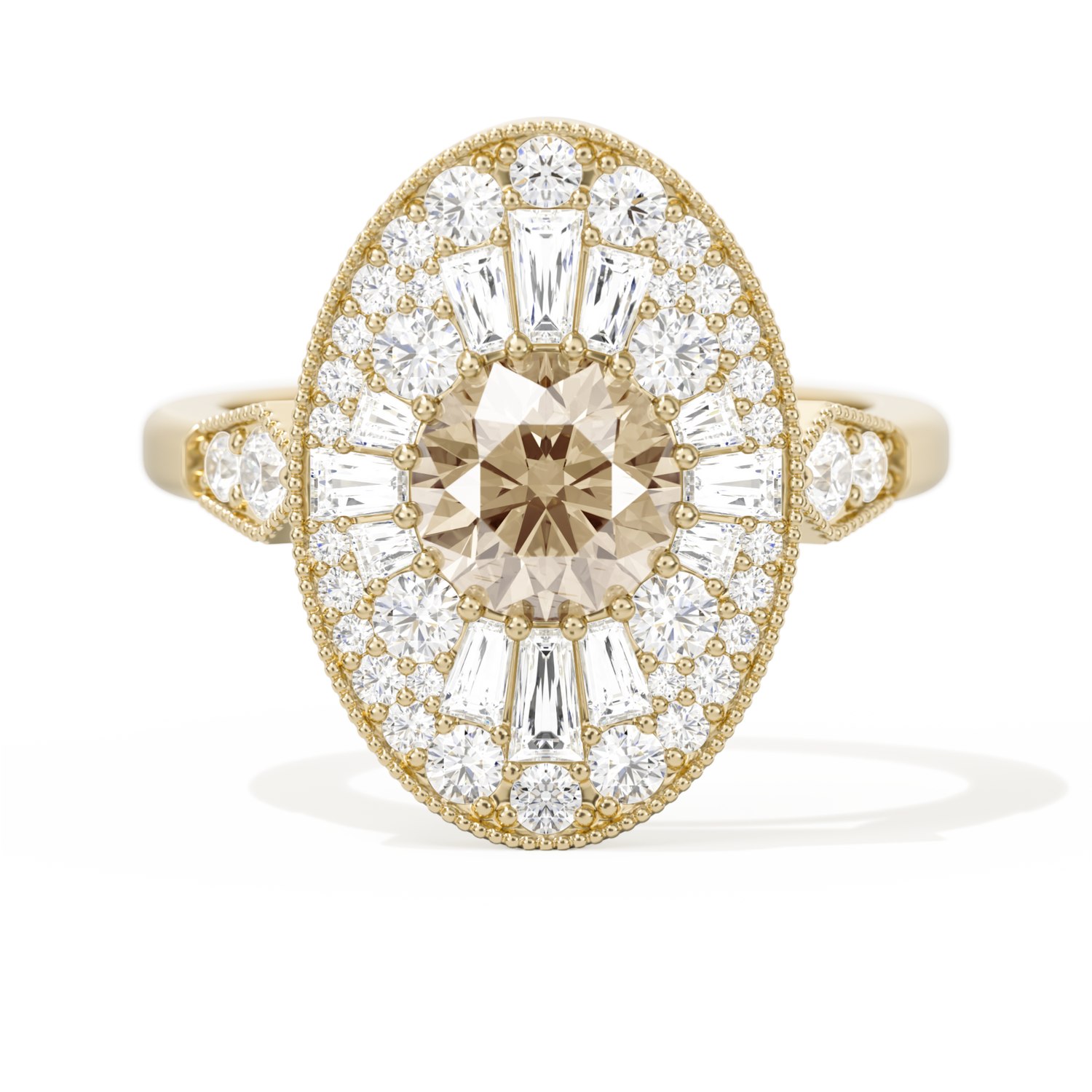 Oval Ballerina Round Center 1.00 ctw.