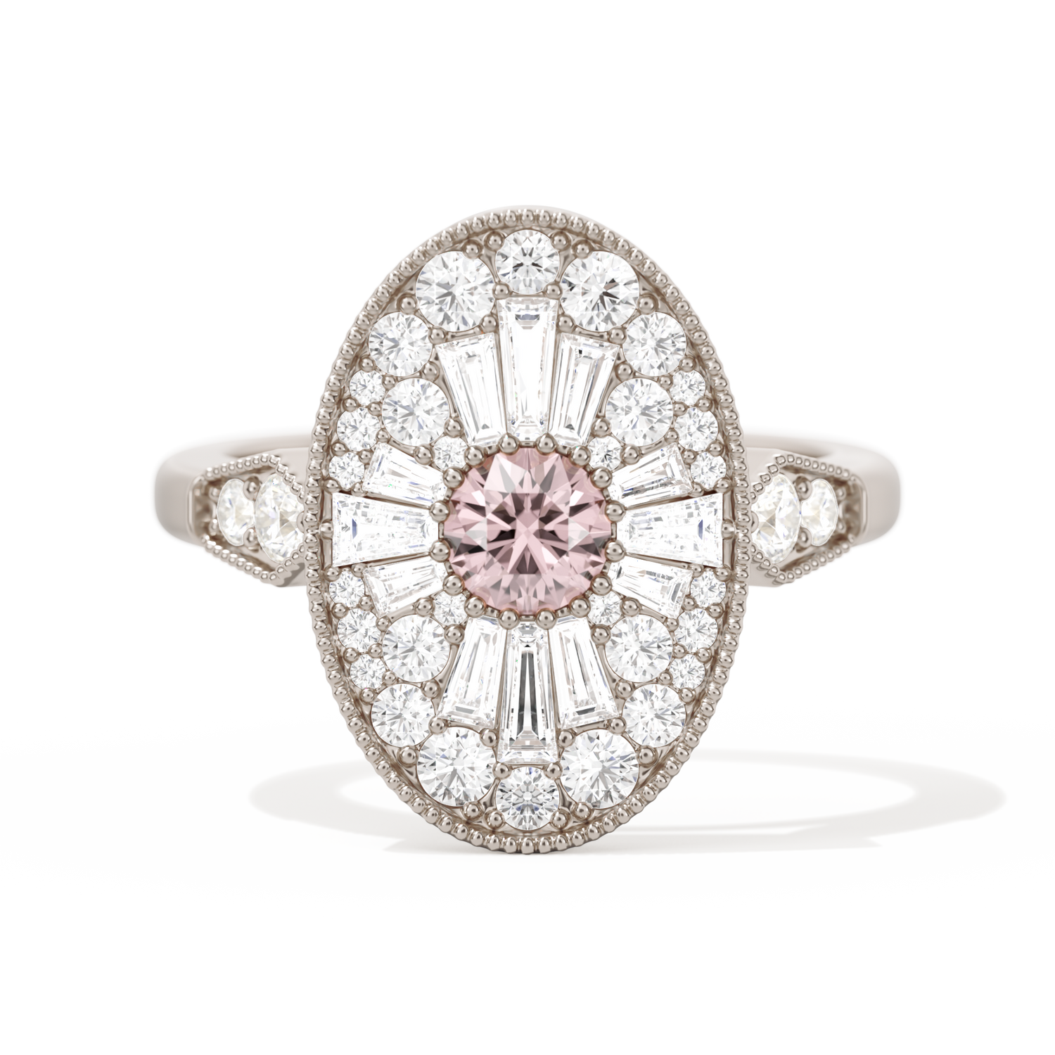 Oval Ballerina Round Center 0.35 ctw