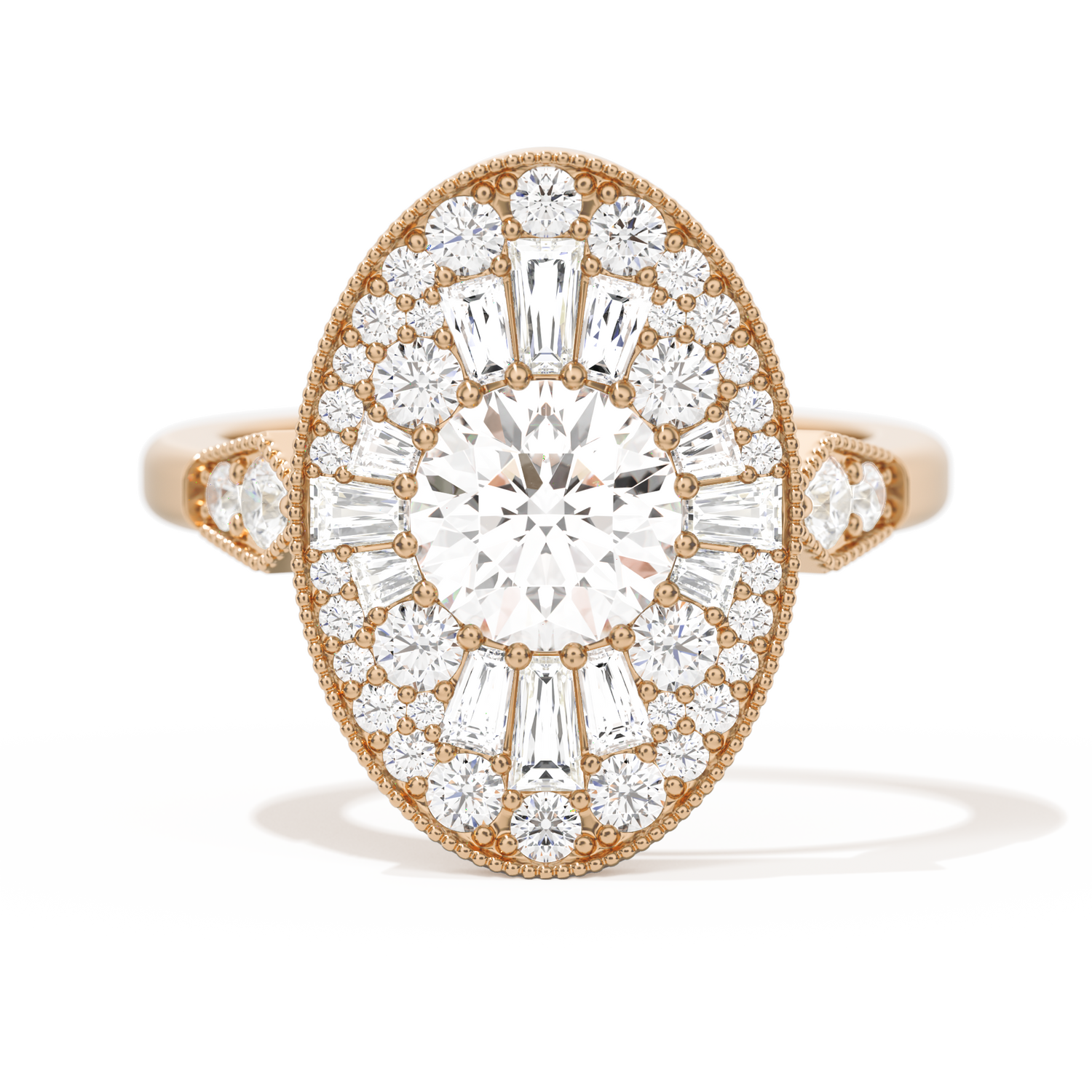 Oval Ballerina Round Center 1.00 ctw.