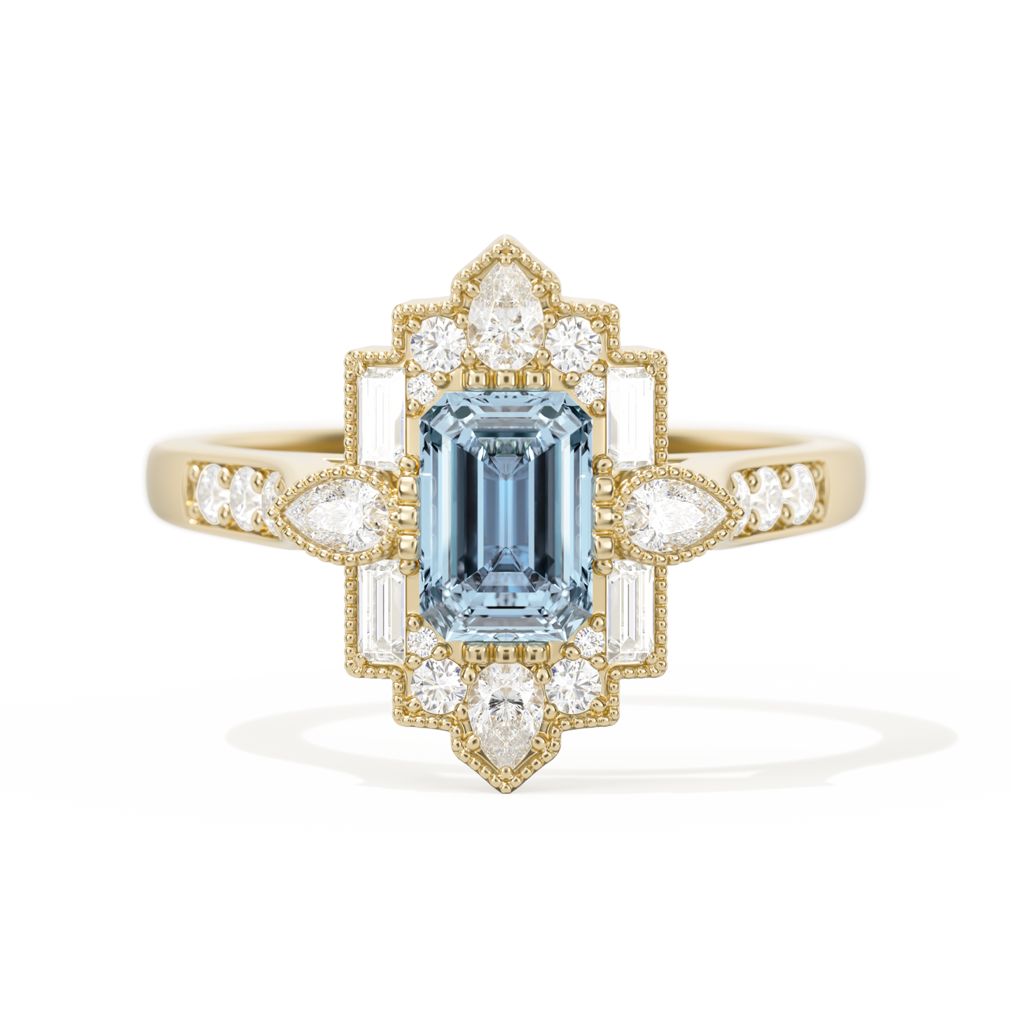 Pear Deco with 6x4 Emerald Cut