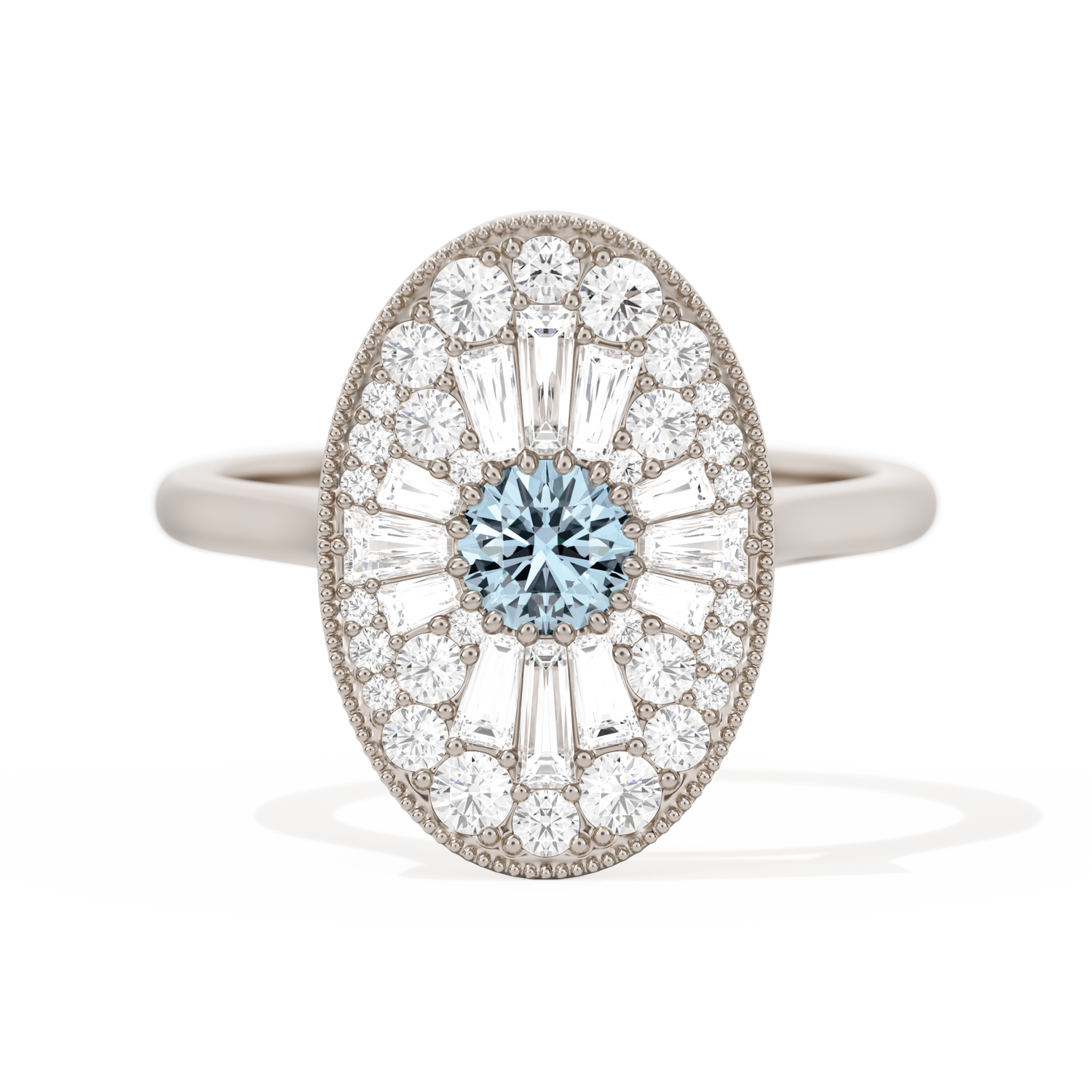 Oval Ballerina Round Center 0.35 ctw