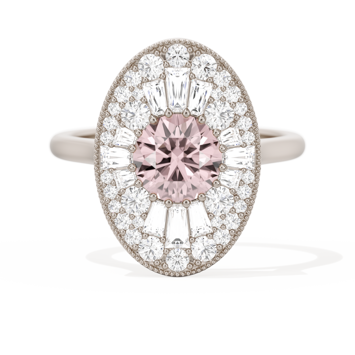 Oval Ballerina Round Center 1.00 ctw.