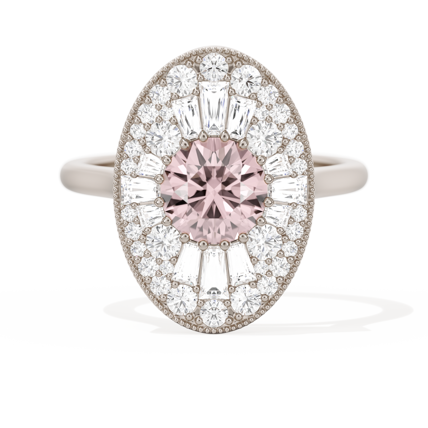 Oval Ballerina Round Center 1.00 ctw.