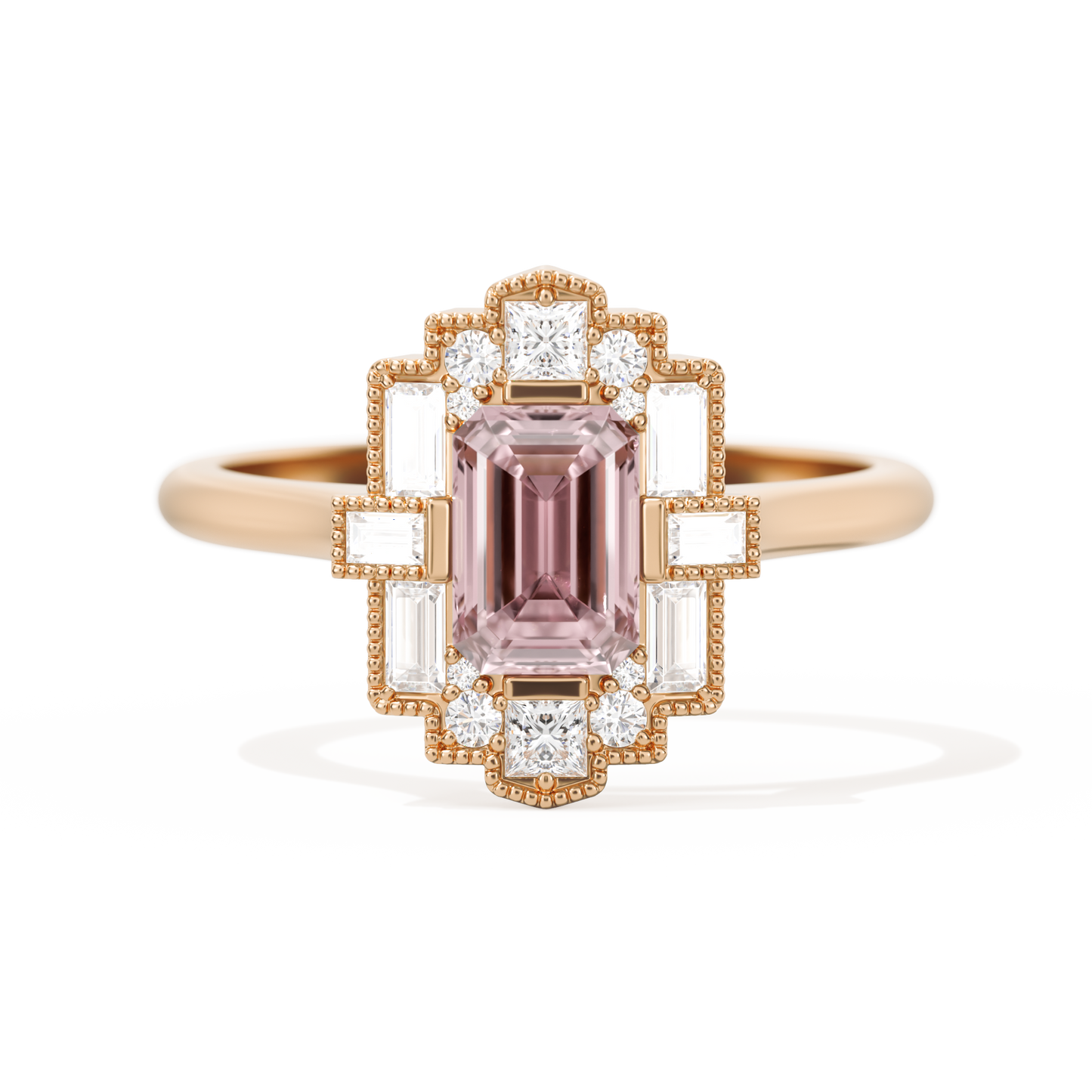 Rectangular Deco with 6x4 Emerald Cut