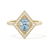 Diamond Shape Halo Oval