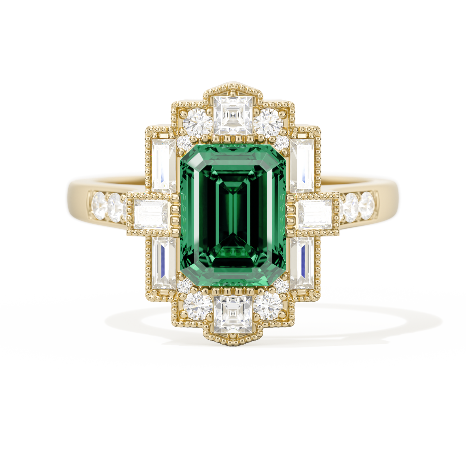 Rectangular Deco with 8x6 Emerald Cut