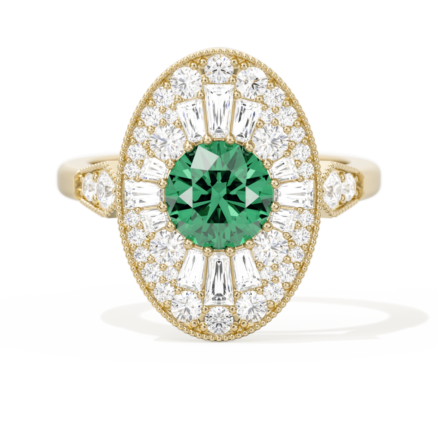 Oval Ballerina Round Center 1.00 ctw.