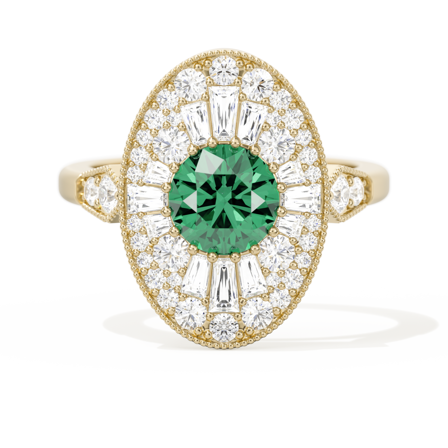 Oval Ballerina Round Center 1.00 ctw.