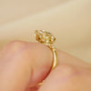 Champagne Pear Diamond Wild Vine Ring