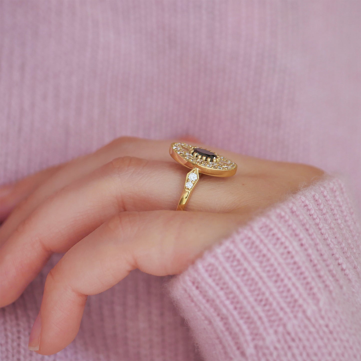 Custom Oval Shape Ballerina Oval Diamond Mosaic Ring