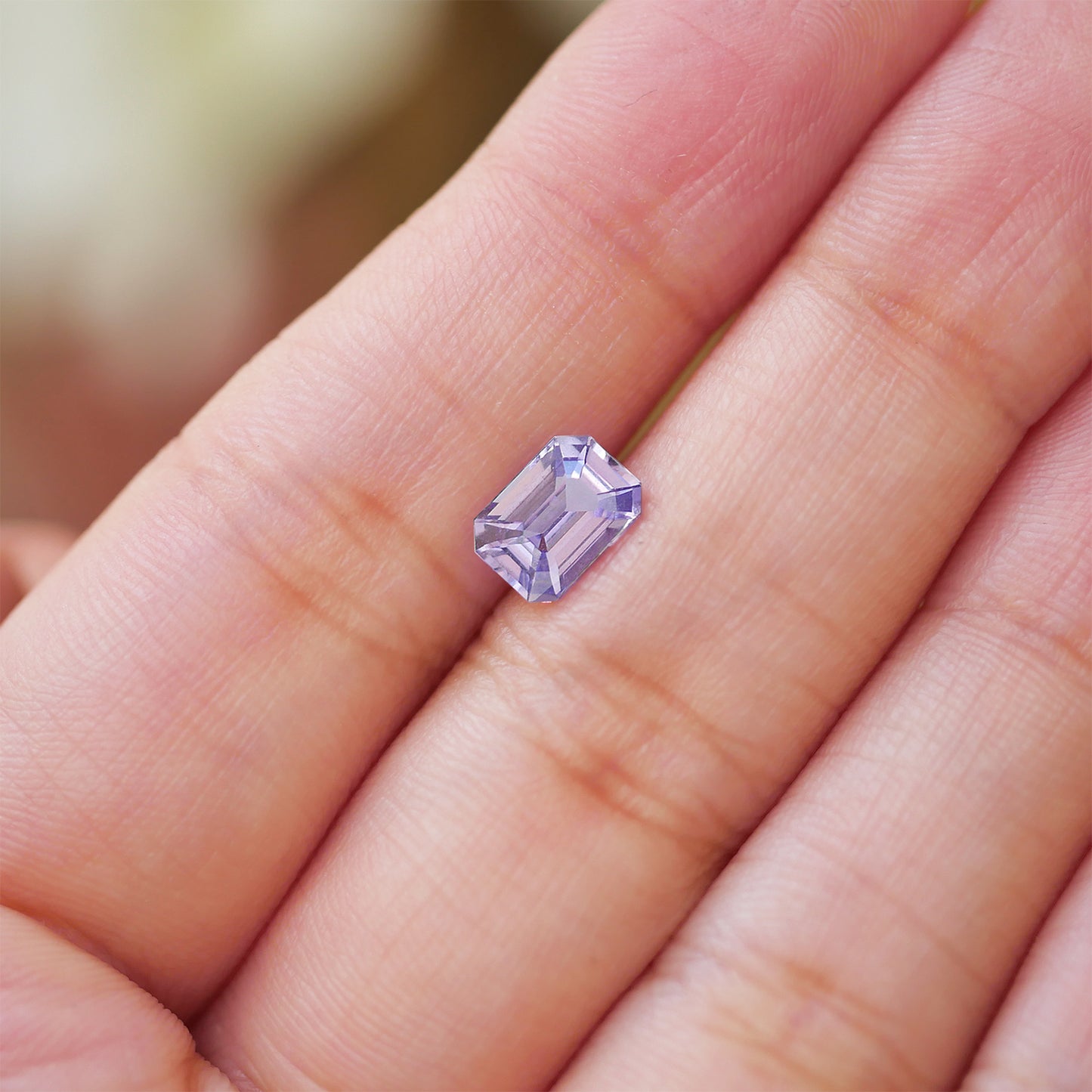 1.56 ctw Emerald Cut Violet Purple Sapphire
