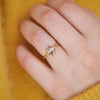 Custom Oval Champagne Solitaire Ring