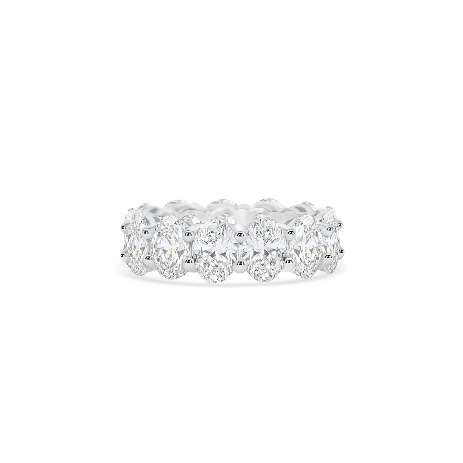 Custom Oval Lab Created Diamond Eternity Ring