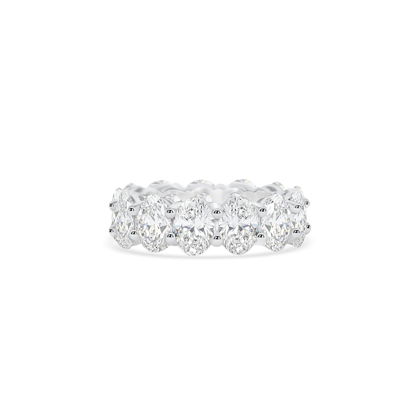 Custom Oval Lab Created Diamond Eternity Ring