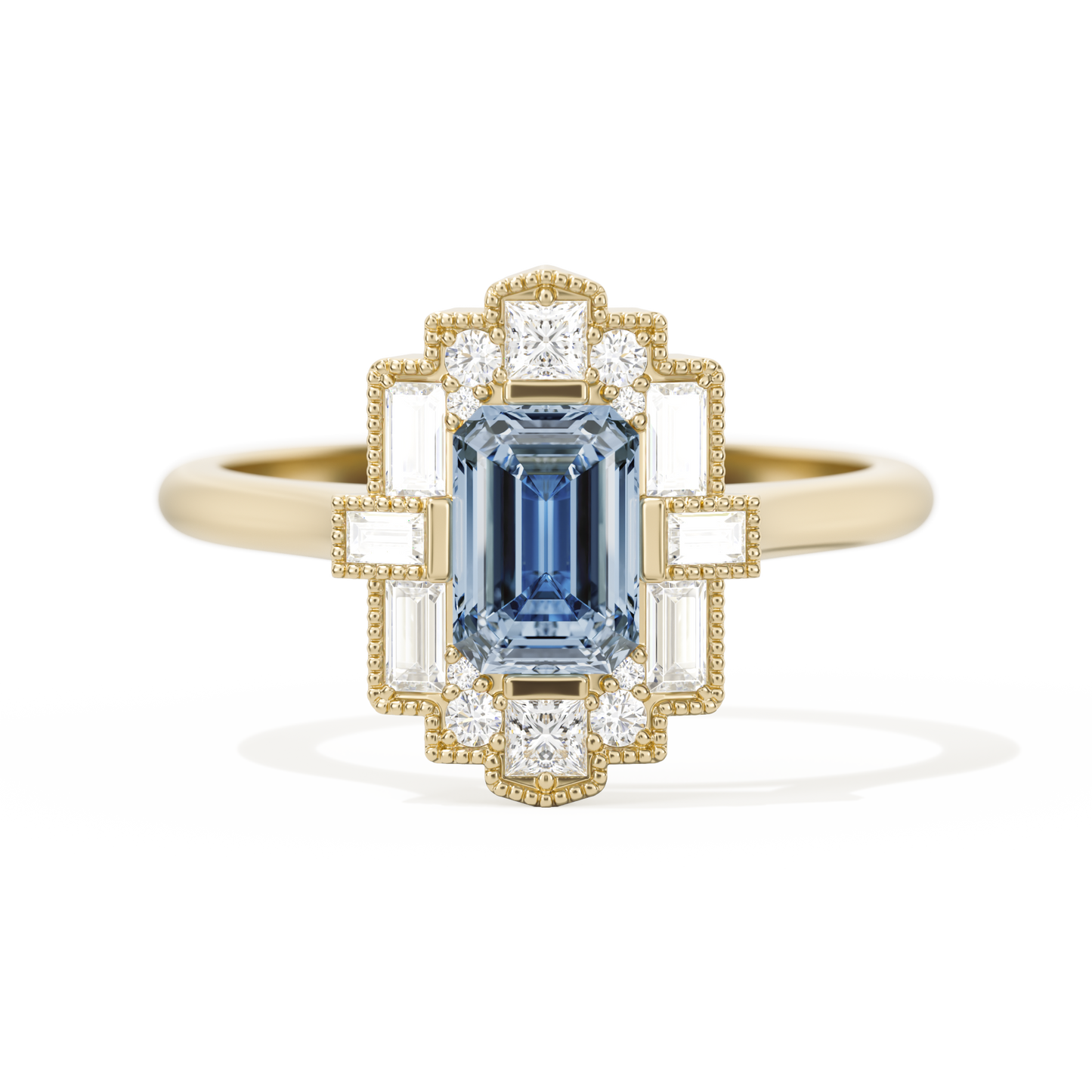 Rectangular Deco with 6x4 Emerald Cut