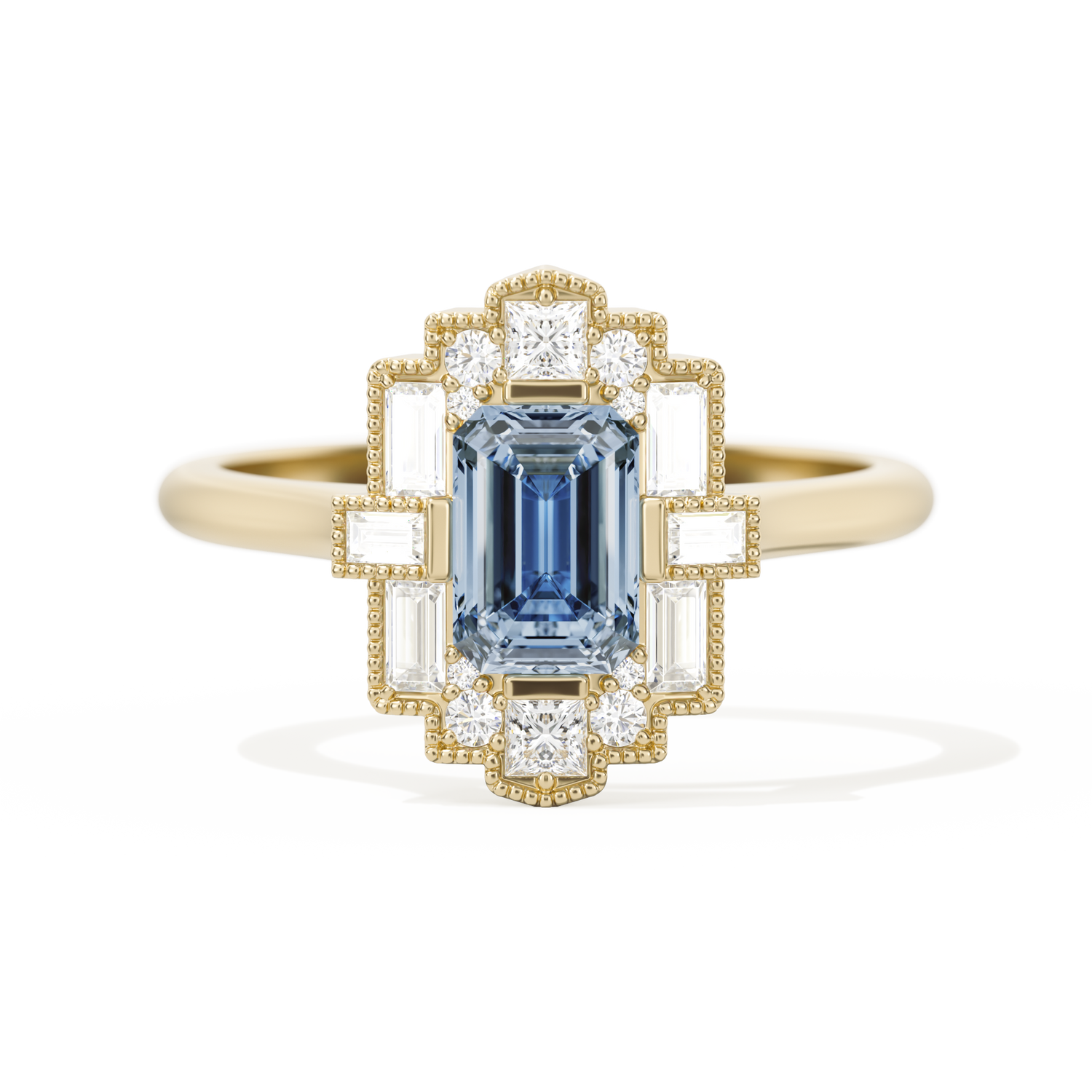 Rectangular Deco with 6x4 Emerald Cut