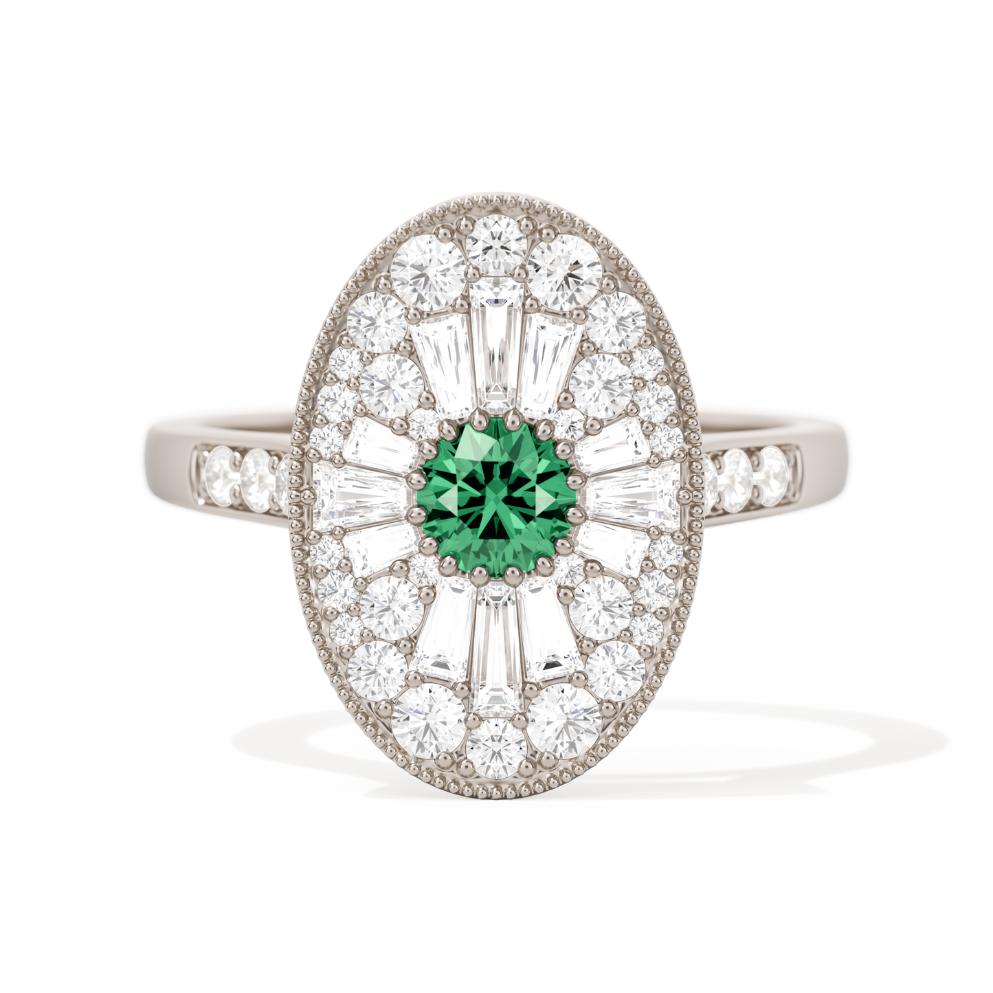 Oval Ballerina Round Center 0.35 ctw