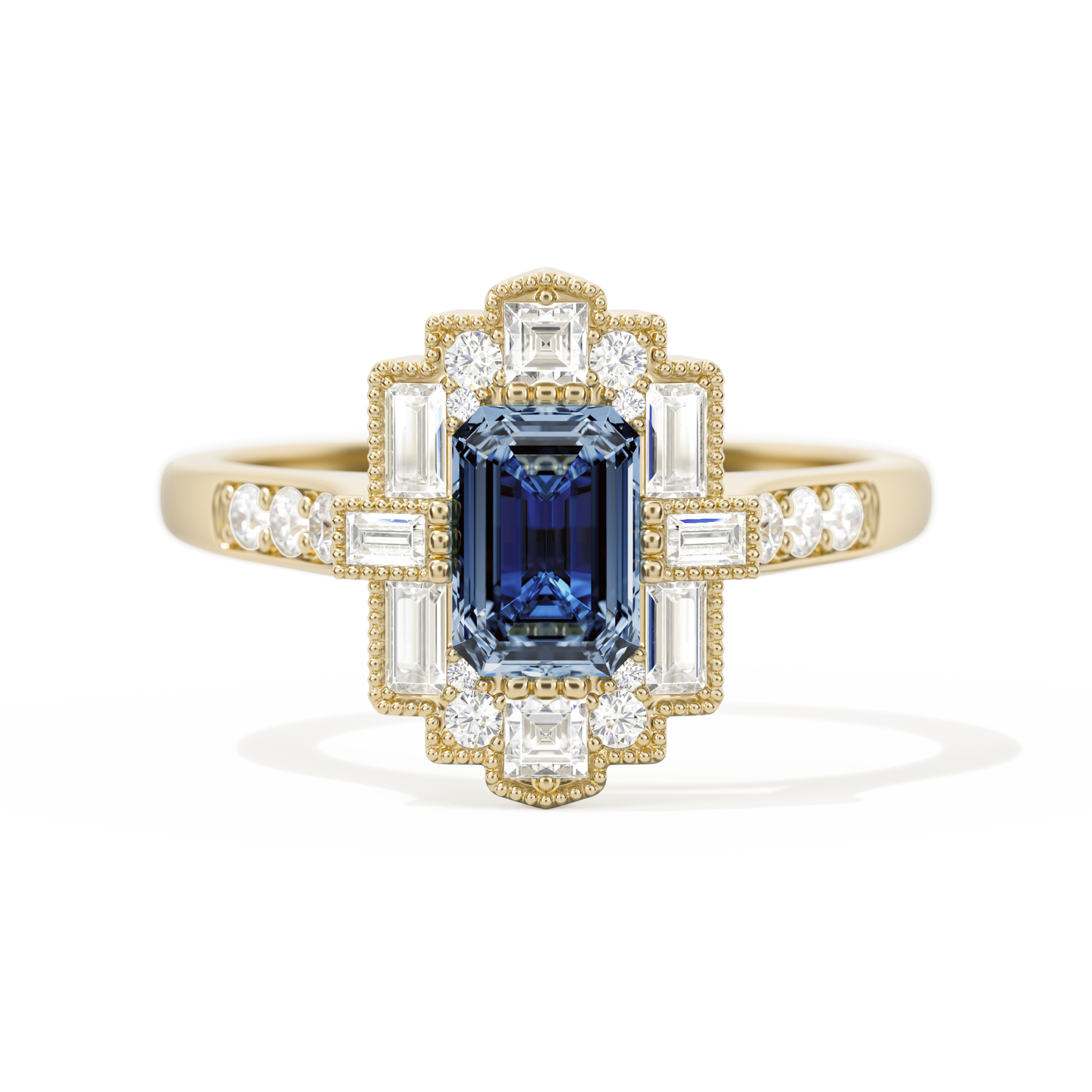 Rectangular Deco with 6x4 Emerald Cut