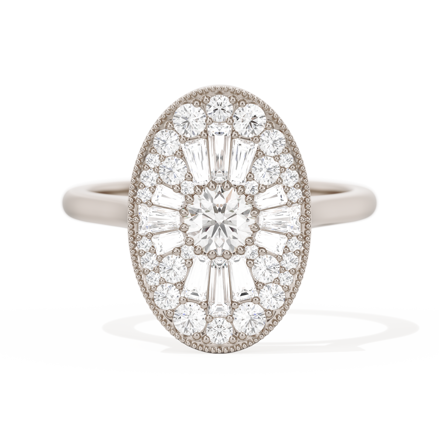 Oval Ballerina Round Center 0.35 ctw