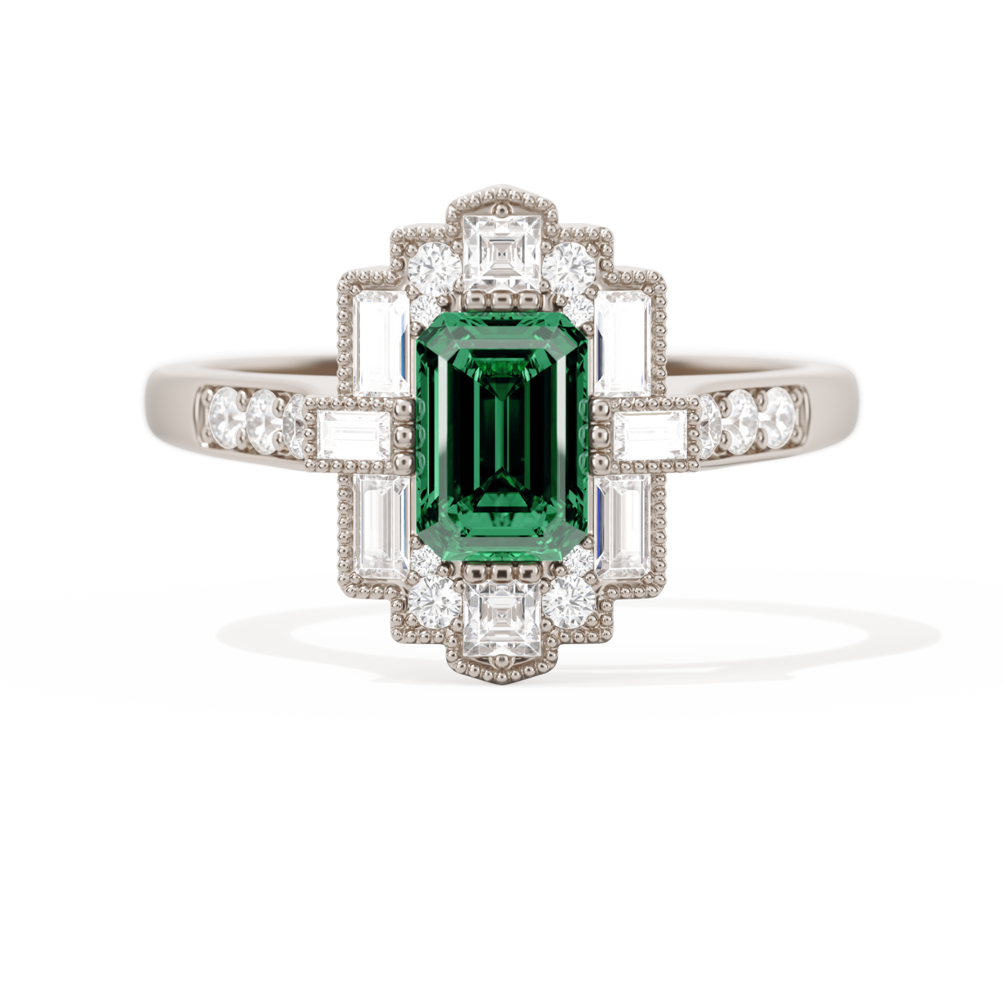 Rectangular Deco with 6x4 Emerald Cut