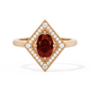 Diamond Shape Halo Oval